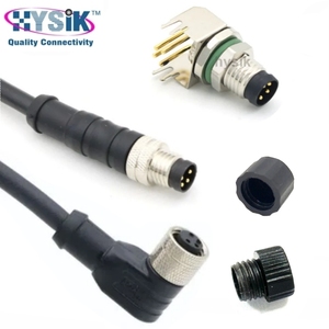 Rechtse hoek M8 4-pins vrouwelijke gegoten kabel PUR-mantel sensor draad - Product Image 1