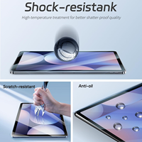 Protection d'écran en verre trempé anti-rayures 2.5D 9H pour tablette Samsung Galaxy Tab S7+/S8+/S9+/S10+/S7FE/S9FE 12.4 pouces