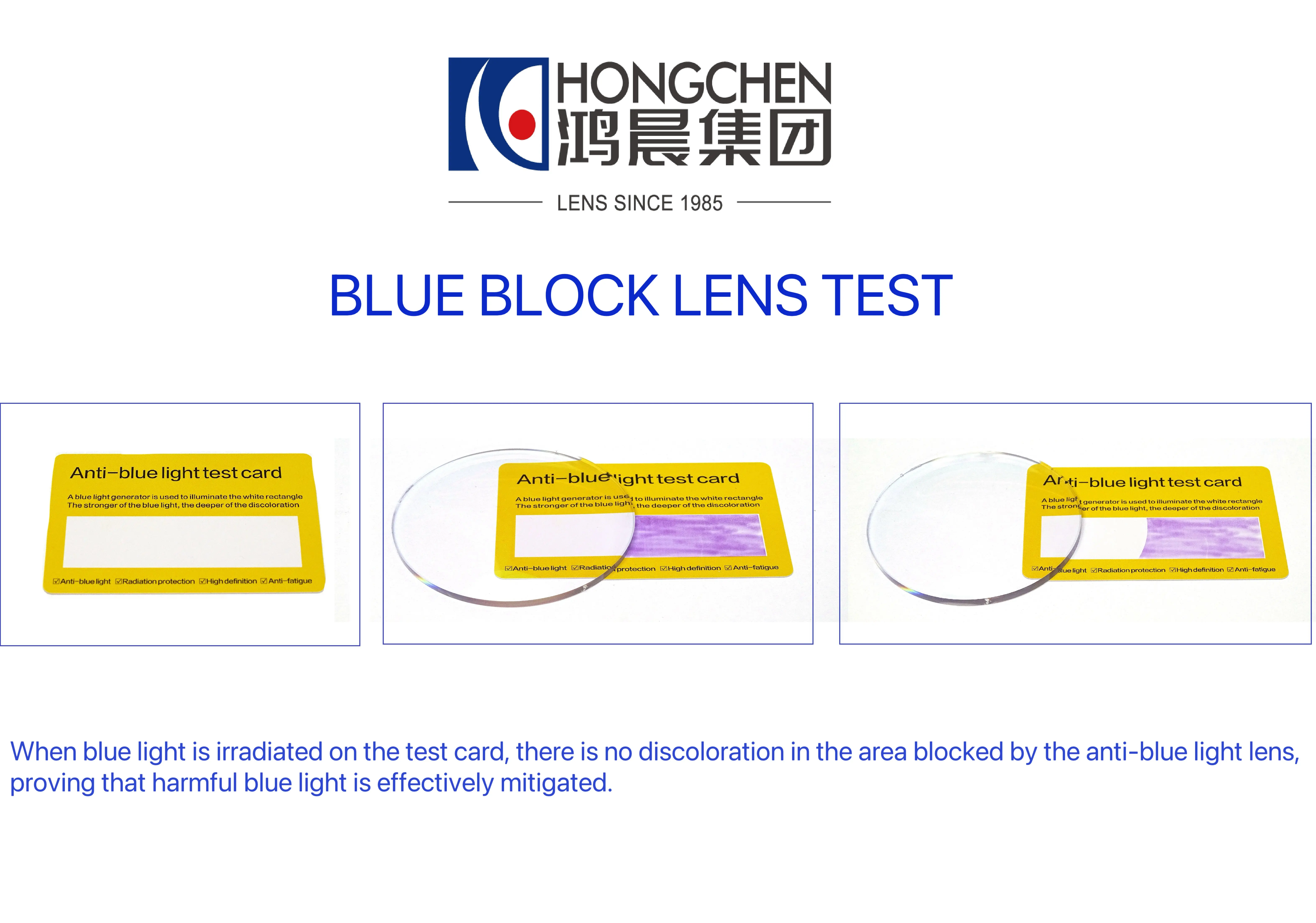 Hongchen Factory 1.56 UV420HMCブルーライトカット光学アイレンズ