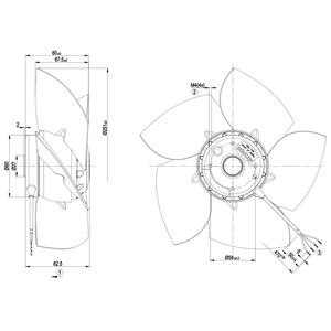 Ventiladores Axiales ebmpapst A2D250-AD26-05 de 250 mm, 137 W, 400 V CA, Ventiladores Eléctricos, Ventiladores de Aire Acondicionado, Ventiladores de Refrigeración Axiales - Product Image 2