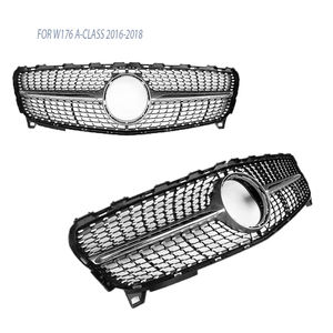 Piezas de automóviles Frente Plástico Cromo ABS materiales Diamante parrilla delantera para <span class=keywords><strong>Mercedes</strong></span> Benz Clase A W176 2013-2015 - Product Image 4