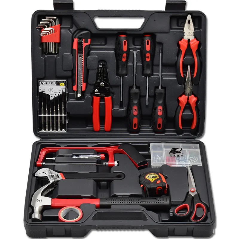 KAFUWELL-conjunto de herramientas de mano generales H1036A, juegos de herramientas para el hogar, promoción, para reparación del hogar, 34 Uds.