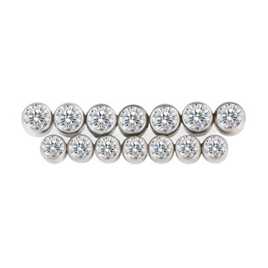 ASTM-pendientes de titanio con rosca interna para mujer, aretes, aros, cartílago, Rook, lóbulo, Circonia cúbica, Labret - Product Image 3