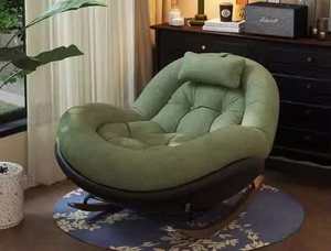 Leisure Lounge Balcony Luxury Rocking Chair Living Room Nap Single <b>Sofa</b> Chair Eggshell Shape Rocking Chair - Product Image 1