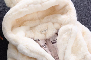 Abrigo de Invierno para Niñas Pequeñas, Chaqueta con Capucha de Orejas de Conejo para Niñas, Ropa de Abrigo - Product Image 2
