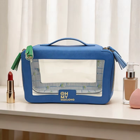 Sac de rangement de luxe moderne pour tuiles de Mahjong, étanche, pliable, en PVC transparent avec poignée à franges, multicolore Oh My Mahjong