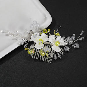 Nouveaux Styles de Peignes à Cheveux en Cristal de Fleurs, Perles en Strass, Épingles à Cheveux, Coiffures de Mariée, Accessoires de Cheveux pour Femmes - Product Image 2