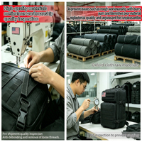 Sac à dos tactique multifonctionnel de grande capacité pour la randonnée en plein air, fermeture éclair, Oxford, robuste, durable, nylon tendance