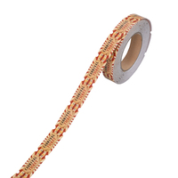 Étiquettes autocollantes vintage rayées pré-perforées absorbantes d'encre aux tons chauds pour contrôle d'accès extérieur aux fêtes foraines