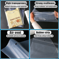 Sacs transparents auto-adhésifs en LDPE/PE personnalisés, résistants à l'humidité, impression en héliogravure, couleur et taille personnalisées, emballage alimentaire, vêtements, avertissements