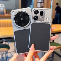 Coque de téléphone magnétique en cuir rigide gris argenté, sensation de peau, adaptée aux modèles oppofindx9ultra findx8pro findx8ultra