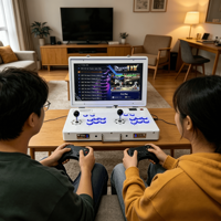 Machine de jeu d'arcade portable Pandora Game New Flip-Fold de 21 pouces, en métal et verre, avec joystick, jeu multijoueur