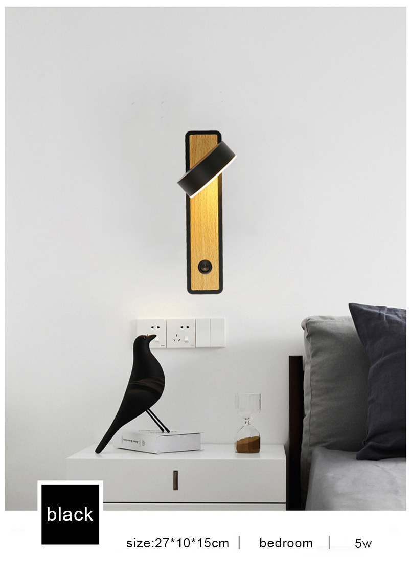 Modern Wall Mounted Lights for Home Interior Bedroom Lighting Fixtures Nordic Bedside LED Sconce Wall Lamp Indoor