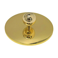 Nouveau design Placage or brillant couleur métal alliage de zinc couvercle de pot de bougie avec anneau de traction logo personnalisé de haute qualité