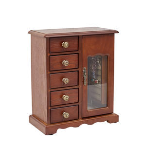 Scatola Organizzatrice per Cosmetici e Gioielli in Legno e Acrilico di Alta Qualità, Stile Retrò di Lusso - Product Image 1