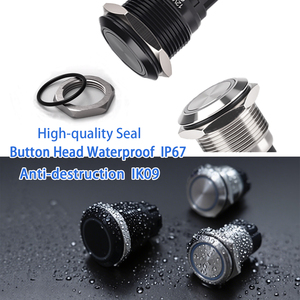 12mm 16mm 19mm 22mm Metal IP65 Waterproof 1NO1NC 24V Pin Terminal <b>Push</b> <b>Button</b> <b>Switch</b> - Product Image 4