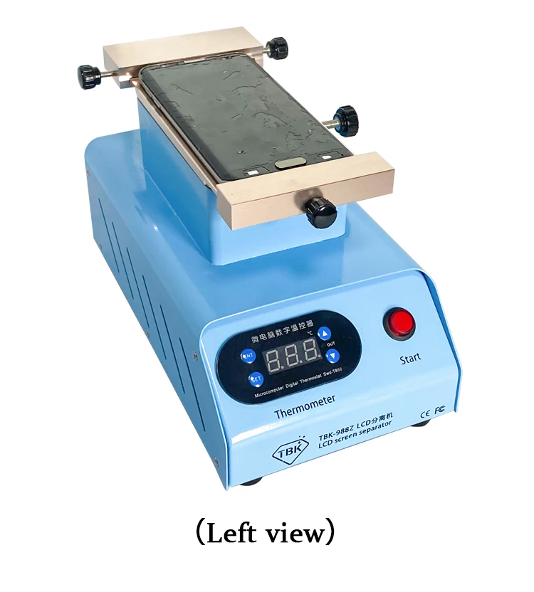 LY TBK 988Z Built-in double Vacuum Pumps Flat Edge LCD Touch Screen rotary Separator Machine Max 7 inches with glue clean remove