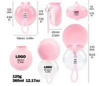 Bouteille d'eau portable pour chien, anti-fuite, avec bol pliable en silicone, vente en gros OEM