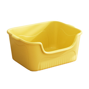 Caja de arena para gatos rectangular de tamaño mediano, semicerrada, de PVC, para gatos, con pala incluida. - Product Image 1