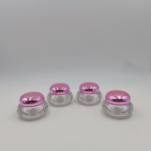Tarro de Crema PETG Transparente de 8g con Relieve, Tapa ABS Electrochapada, Envase de Muestra para Crema Facial y Ocular, Contenedor Cosmético Vacío de Lujo - Product Image 4
