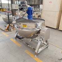 Machine de cuisson industrielle pour pois chiches, farine et betteraves, marmite à double enveloppe avec différentes méthodes de chauffage