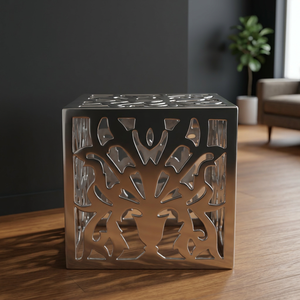 Tabouret de bar en aluminium - Design antique traditionnel, mobilier de bar durable pour salon - Product Image 1
