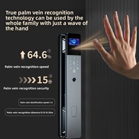 Cerradura Inteligente Tongtong K49S con Reconocimiento de Huella Dactilar, Palma de la Mano, Rostro y Contraseña para Puertas de Entrada
