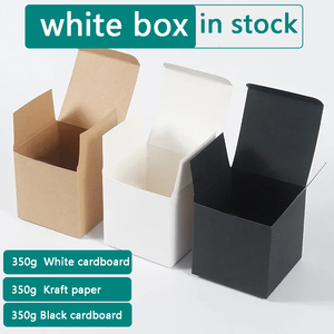 100 chiếc Hộp quà Kraft hình vuông nhiều kích cỡ màu đen trắng nâu, hộp giấy bìa cứng dùng làm bao bì cho đám cưới, kẹo, quà tặng tiệc tùng - Product Image 3