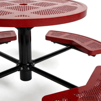Ensemble table et chaises rondes modernes en métal durable de 46 pouces pour jardin/extérieur, table de camping, installation au sol, extensible