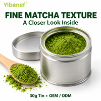 Boîte de poudre de matcha 30g, qualité AAAAAA, stock disponible, expédition rapide, directement de l'usine, 100 pièces