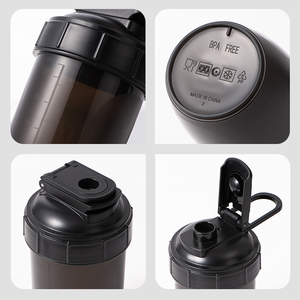 Custom LOGO Vintage Style 500ml Gym Camping Sport Plastic <b>Protein</b> Shaker BPA Free Eco-Friendly Direct Drinking Boiling Safe - Product Image 2