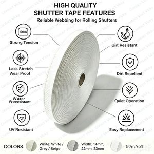 Sangle de retraction pour volet roulant en PP/PES, accessoires pour <span class=keywords><strong>porte</strong></span> à enroulement, sangle de fixation pour volet, sangle de fenêtre, largeur 14 mm - Product Image 1