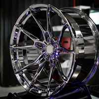 Rines Cromados Personalizados Forjados de 18 19 20 21 22 24 Pulgadas para Mercedes Audi BMW Nissan GTR Jantes 5x114.3 5x120 5x112 4x100 5x110