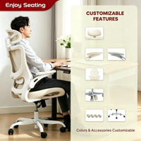 Chaise de bureau ergonomique pivotante en maille, best-seller, confortable, moderne, de luxe, pour cadres, chaises de patron