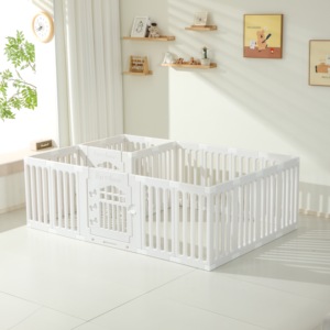 High Quality Safe Adjustable Clear Acrylic Plastic Fashion Cat Playpen Indoor/Outdoor Pet Fence <b>Button</b> Closure Square Design - Product Image 2