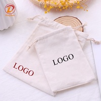 Sac à cordon personnalisé avec impression de logo, en coton, pour ranger des bijoux, petit sac cadeau