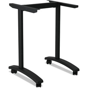 Alera ALEVA7443BK Série Valencia 24,5 pouces. X 19,75 pouces X 28,5 pouces Table de formation avec base en T, table de conférence noire - Product Image 3