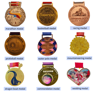 Remises à volume élevé Médailles en métal par lots personnalisés Plaques de trophées résistantes à la rouille <span class=keywords><strong>pour</strong></span> l'événement de course sur piste de marathon - Product Image 6