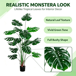 <span class=keywords><strong>Plantes</strong></span> artificielles en plastique Monstera en gros <span class=keywords><strong>pour</strong></span> la <span class=keywords><strong>d</strong></span>écoration intérieure et extérieure, <span class=keywords><strong>d</strong></span>écoration de Pâques <span class=keywords><strong>pour</strong></span> la maison - Product Image 3