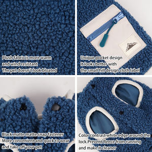 गर्म बिक्री बिल्ली कपड़े बस कुत्ते कपड़े कुत्ते पालतू सर्दियों बनियान कपड़े पालतू जानवर आलीशान आकस्मिक बनियान कुत्ते ऊन कोट के साथ जिपर जेब - Product Image 5