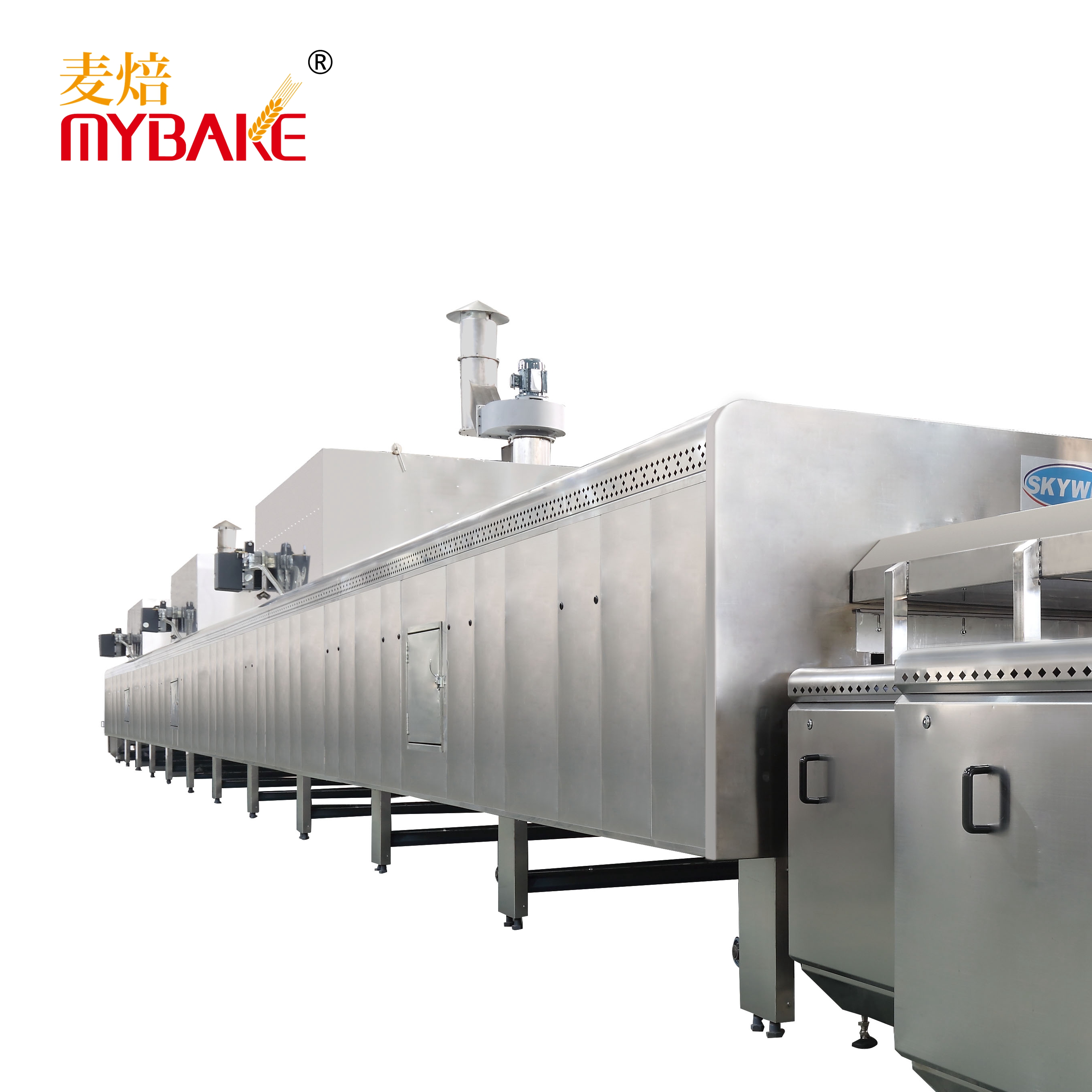 Skywin oven machine biscuit making machine with electric oven machine biscuit tunnel furnace