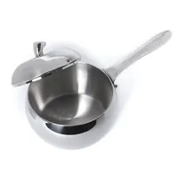 Ensemble de casseroles en acier inoxydable, tri-couches, avec casserole à lait et faitout, compatible induction, peinture résistante à la chaleur, passe au four et au lave-vaisselle, forme pomme