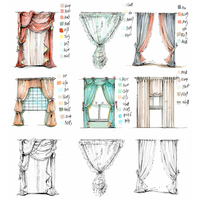 Cortinas Opacas Jacquard de Alta Densidad de 320 g/m² Hechas a Medida con Cenefa, Cortinas con Pliegues en S Personalizadas para Proyectos de Villas y Hoteles de Lujo