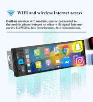 Autoradio 1 Din 6.86 ''Multimédia Lecteur MP5 IPS Accessoires High Pixel Mirror Link USB SD MMC FM BT Mains libres