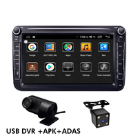Autoradio 8 ", Android, Navigation GPS, lecteur multimédia, stéréo, 8 cœurs, 2 Din, pour voiture VW Polo, Golf, Skoda, Radio, pour voiture
