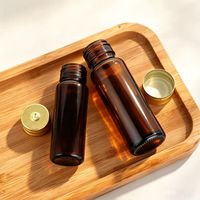 Flacons en verre ambré opaques pour médicaments liquides oraux, capacité 20ml, 30ml, 50ml, avec bouchons à vis en aluminium
