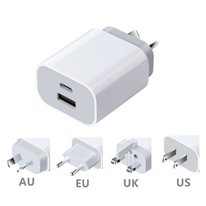 <span class=keywords><strong>Cargador</strong></span> de Pared de Alta Calidad con Enchufe Europeo, Indio, Estadounidense, Europeo, KC, AU, de 3 Pines, <span class=keywords><strong>20</strong></span> Vatios PD y USB-C, Adaptador de Carga Rápida de <span class=keywords><strong>20</strong></span> Vatios para <span class=keywords><strong>Apple</strong></span> iPhone - Product Image 1