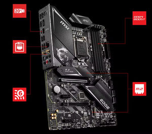 Elite Gaming MSI MPG <span class=keywords><strong>Z490</strong></span> GAMING CARBON WIFI - Intel <span class=keywords><strong>Z490</strong></span>, Core 10e génération, Mystic Light RGB, LAN 2.5G pour <span class=keywords><strong>Pro</strong></span> Esports & Streaming - Product Image 2