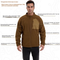 Veste polaire unisexe sportive à col montant, idéale pour l'automne et l'hiver, parfaite pour les activités sportives en extérieur, chaude et adaptée à la superposition, coupe-vent