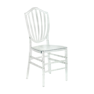 Chaise Chiavari Offre Spéciale en résine transparente Chaise de mariage en acrylique en plastique blanc Chaise Napoléon en gros - Product Image 4